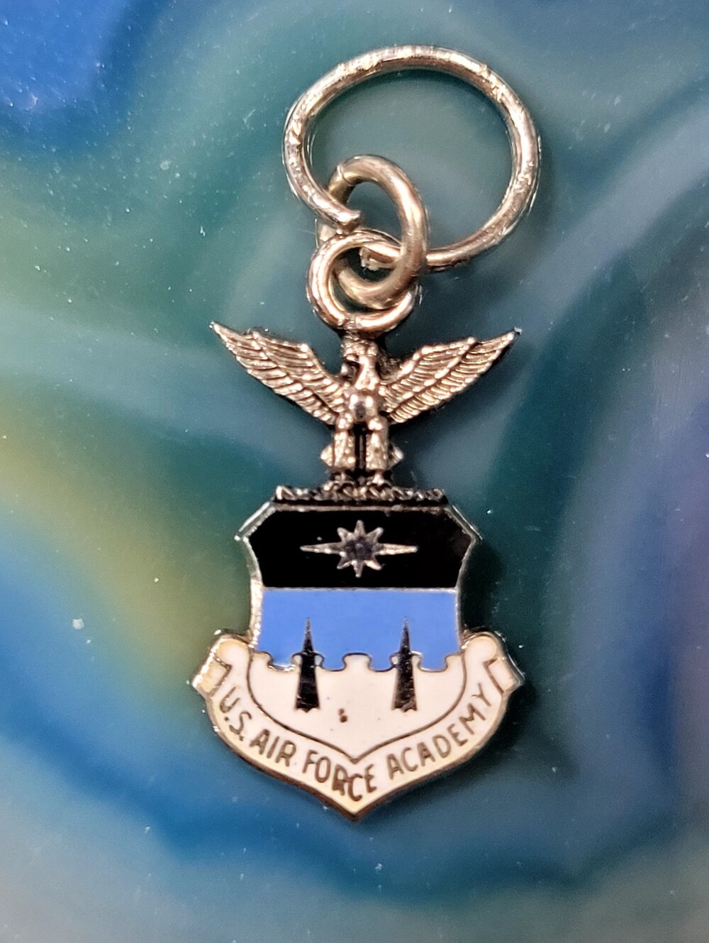 U.S. Air Force Academy Pendant - Silver, Black, Blue